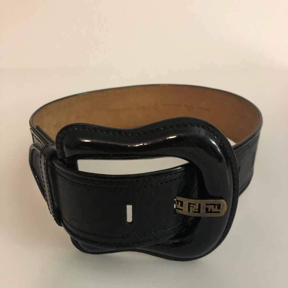 Fendi Black Leather Belt